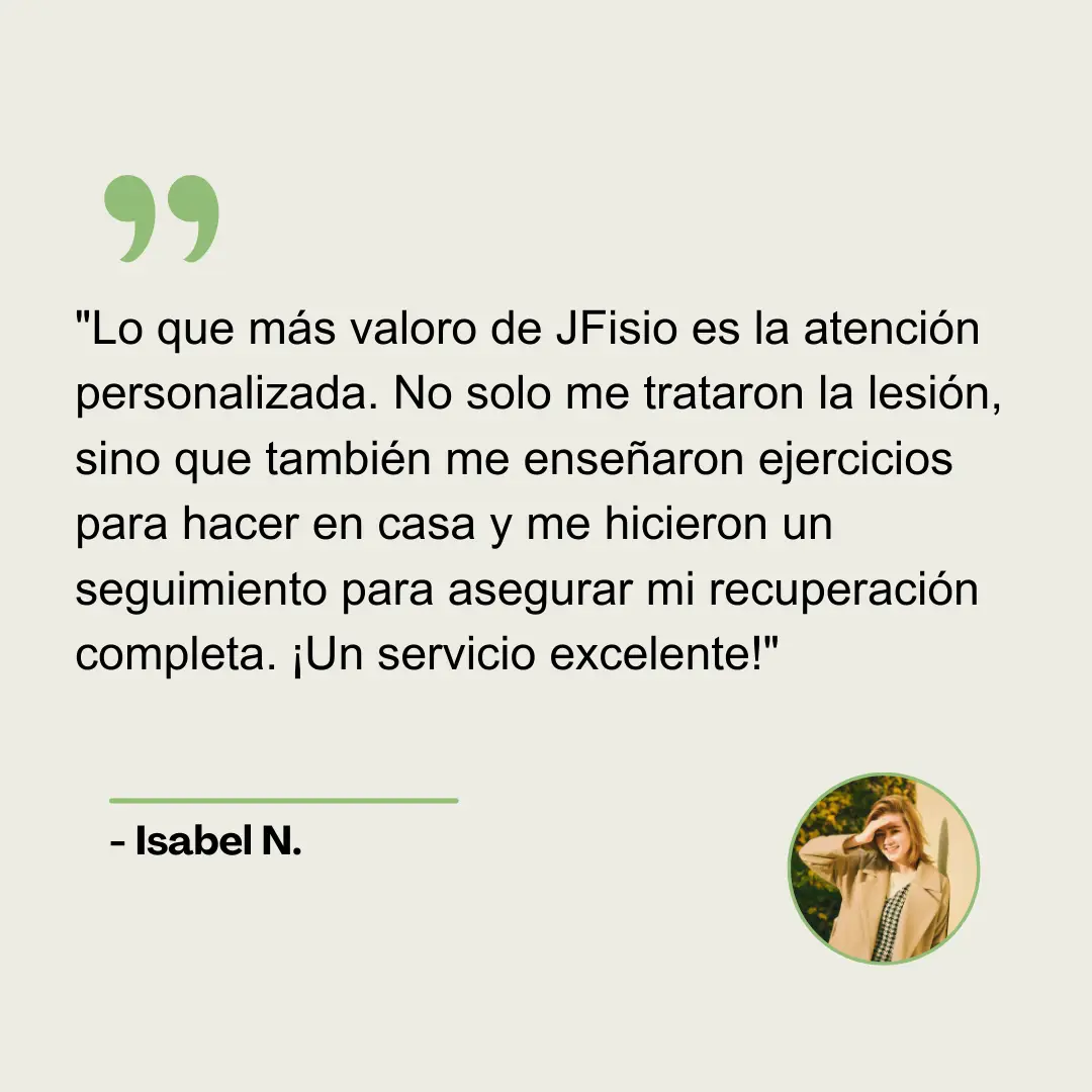 Valoraciones jfisio.es Isabel